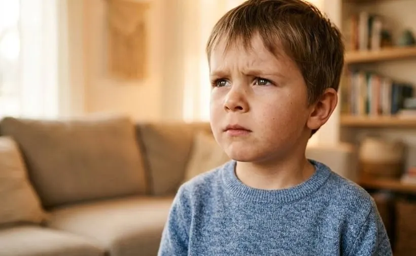 A child mid screen-time meltdown